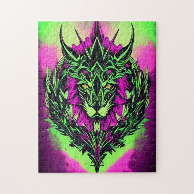 Puzzle de Lion Aquarelle Majestic - 252 pièces (Vertical)