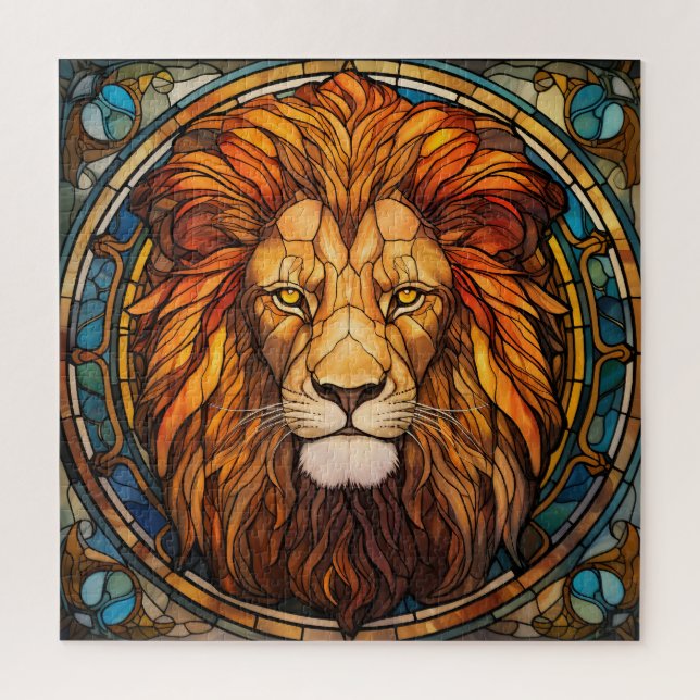 Puzzle de Lion en verre tendu (Vertical)