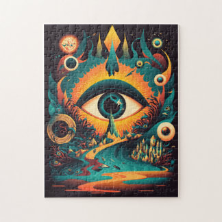 Puzzle de l'Œil qui voit tout | Art Psychédélique