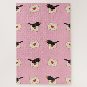 Puzzle De l'oiseau noir avec amour