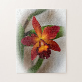 Puzzle de l'orchidée orange douce en chef