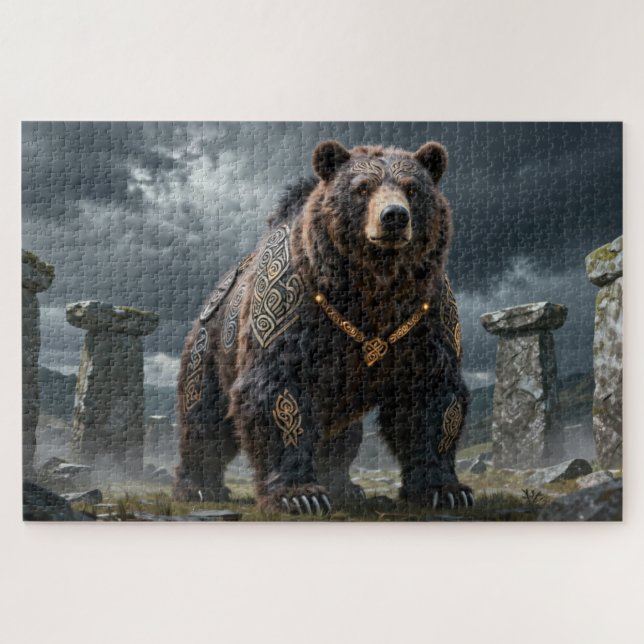 Puzzle de l'ours de l'esprit celtique (Horizontal)