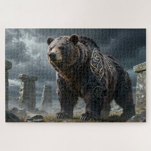Puzzle de l'ours de l'esprit celtique (Horizontal)