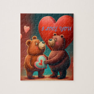 Puzzle de l'ours de Saint Valentin