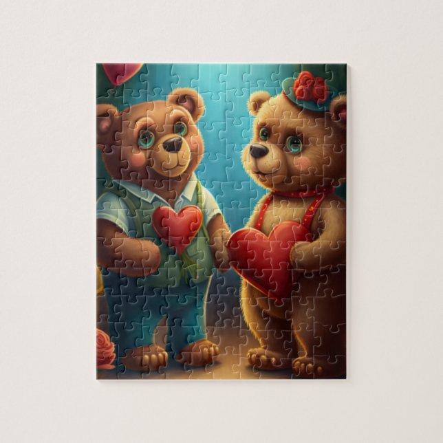 Puzzle de l'ours de Saint Valentin (Vertical)