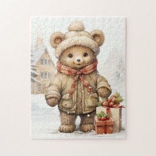 Puzzle de l'ours en peluche de Noël
