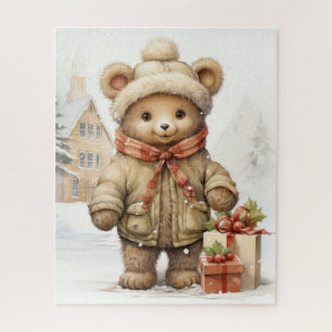 Puzzle de l'ours en peluche de Noël