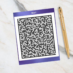 Puzzle de Maze deux violets   Cartes d'activité