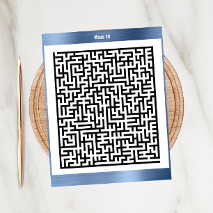 Puzzle de Maze Vingt Bleu   Cartes d'activité