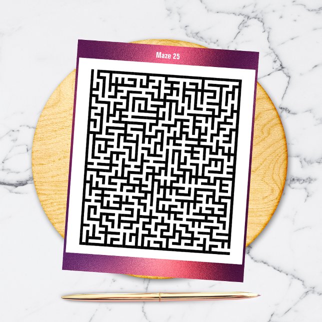 Puzzle de Maze Vingt-cinq rouge | Cartes d'activit (Créateur téléchargé)
