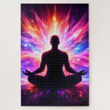 Puzzle de méditation sur les chakras, art coloré d