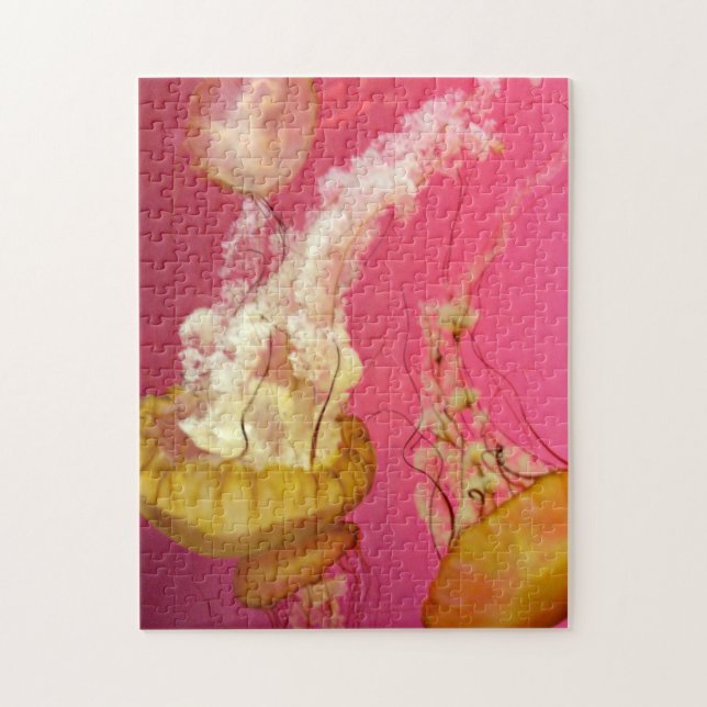 Puzzle de méduse rose et orange (Vertical)