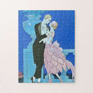 Puzzle de minuit d'art déco de baiser