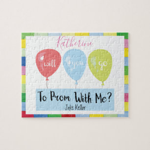 Puzzle de monogramme de ballon de Promposal