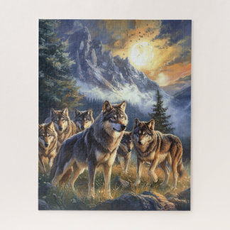 Puzzle de montagne pittoresque, pack Wild Wolf
