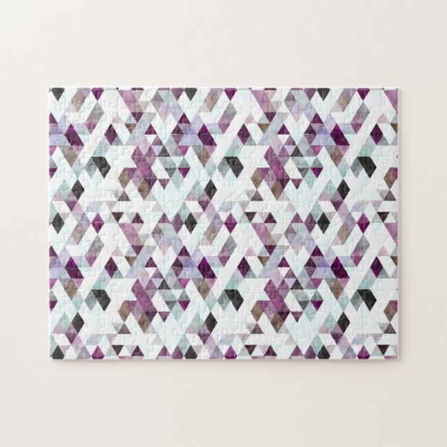 Puzzle de Motif de courtepointe de diamants Turquo (Horizontal)
