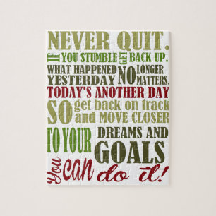 Puzzle De motivation : Non jamais stoppé