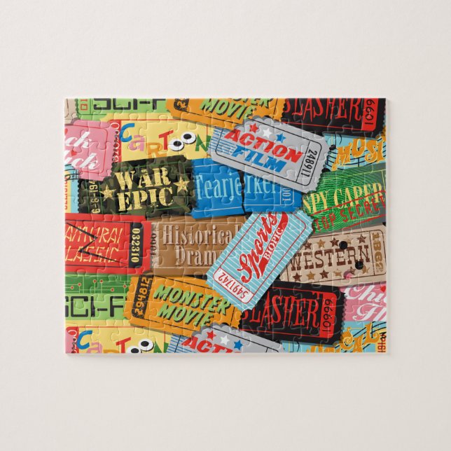 Puzzle de Multi-Billet de soirée cinéma (Horizontal)