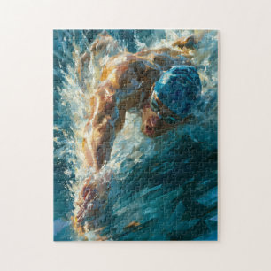 Puzzle de natation – Nageur crawl libre