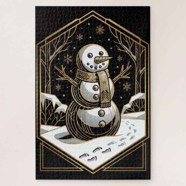 Puzzle de neige en style Art déco (Vertical)