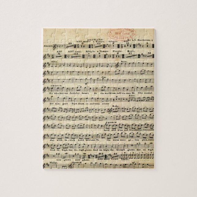 Puzzle de no. 9 de symphonie de Beethoven (Vertical)