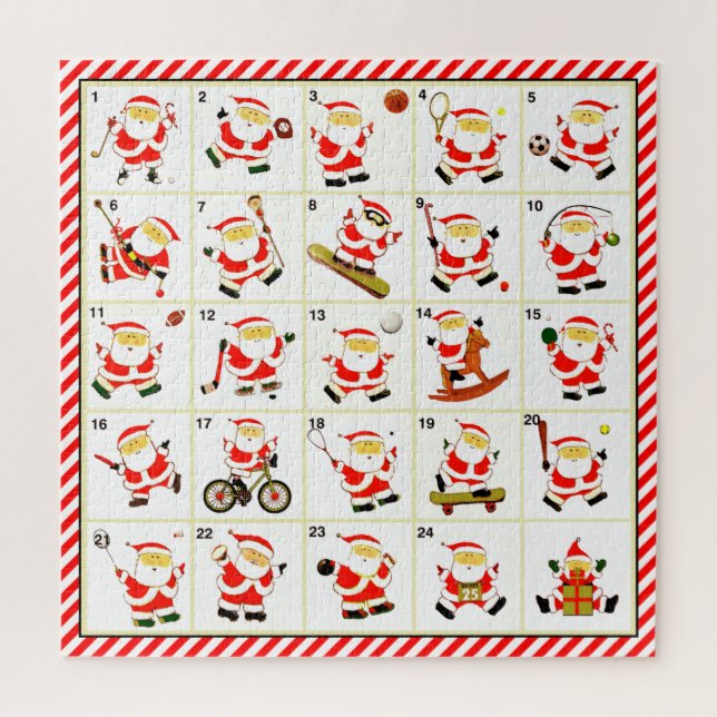 Puzzle de Noël de compte à rebours de sport (Vertical)