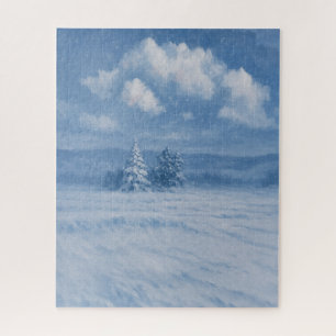 Puzzle de Noël de la forêt neigeuse