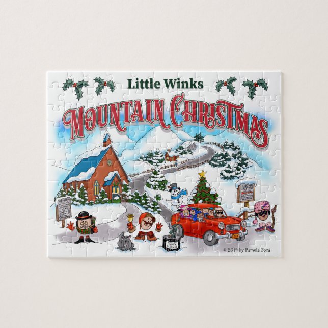 Puzzle de Noël de Little Winks Mountain (Horizontal)
