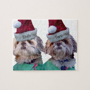 Puzzle de Noël de Shih Tzu - de Shih deux