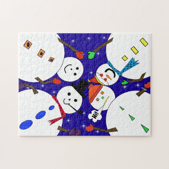 Puzzle de Noël de Snowman (Horizontal)