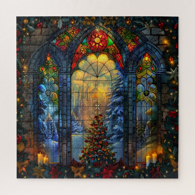 Puzzle de Noël en verre (Vertical)