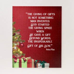 Puzzle de Noël Le premier cadeau donné
