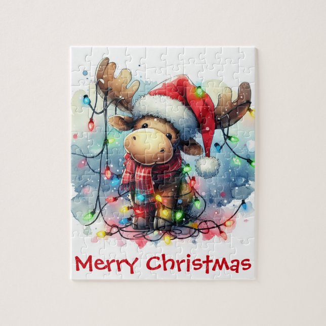 Puzzle de Noël Moose (Vertical)