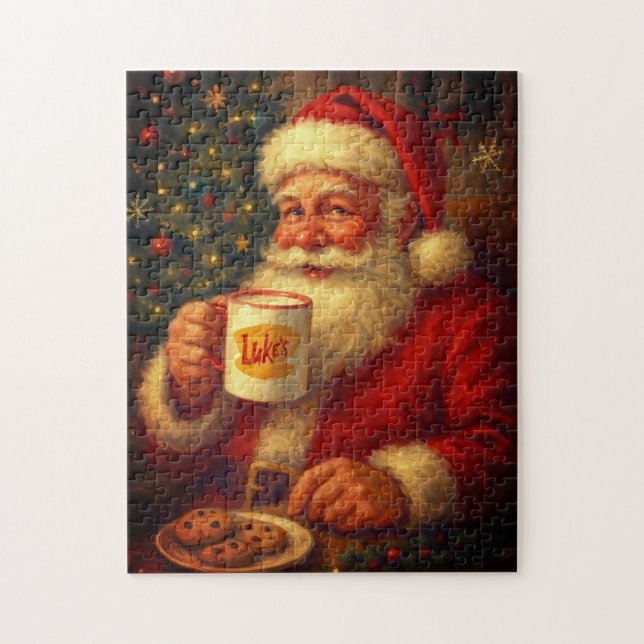 Puzzle de Noël Père Noël Vintage (Vertical)