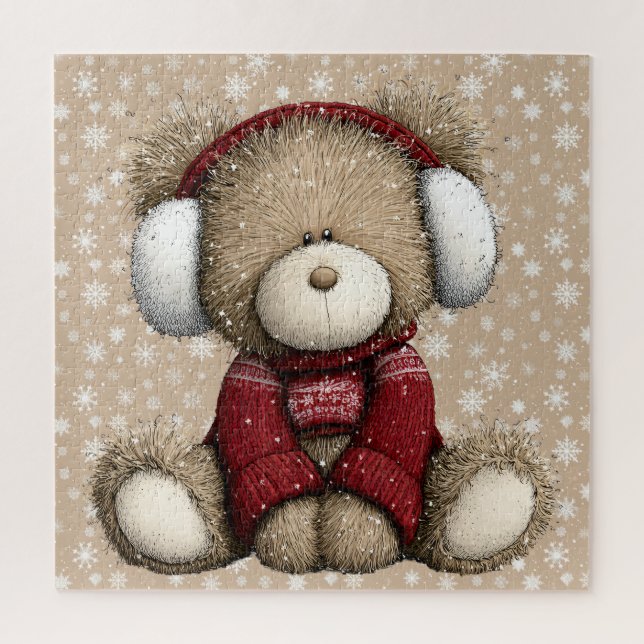 Puzzle de nounours d'hiver (Vertical)