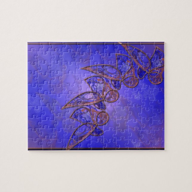Puzzle de papillons en cuivre (Horizontal)