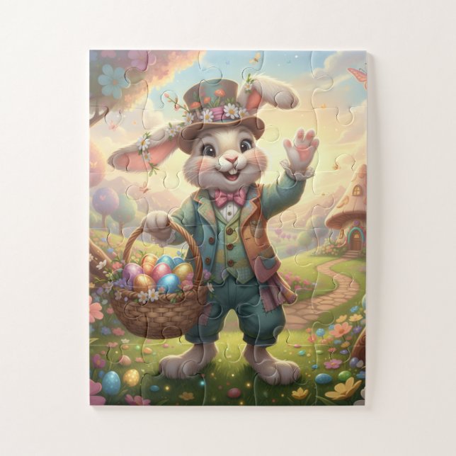 Puzzle de Pâques pour enfants - Lapin de Pâques -  (Vertical)