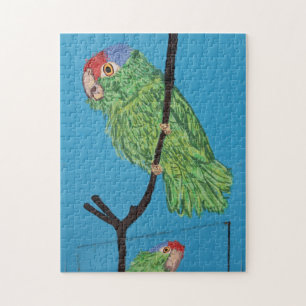 puzzle de parrot vert