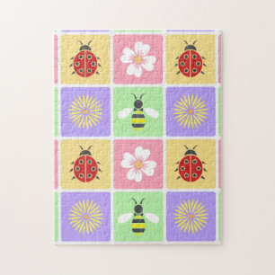 Puzzle de patchwork de printemps