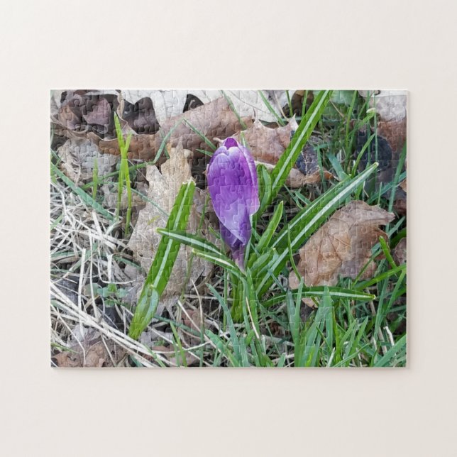 Puzzle de paysage créatif avec des fleurs photo (Horizontal)