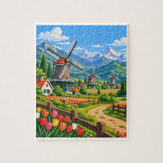 Puzzle de paysage naturel coloré