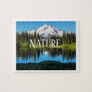 Puzzle de paysage naturel   Montagne, arbres et la