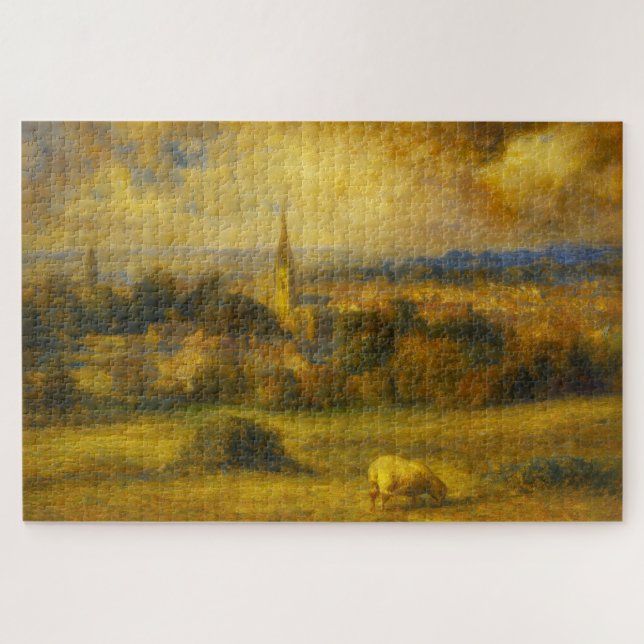 Puzzle de paysage rural de moutons de Somerset de  (Horizontal)