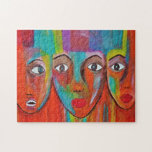 Puzzle de peinture à l'huile pour femmes africaine (Horizontal)