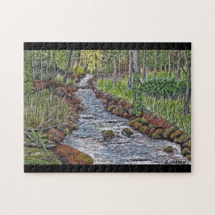 Puzzle de peinture acrylique Mountain Stream