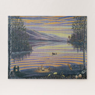 Puzzle de peinture de paysage de la Colombie-Brita