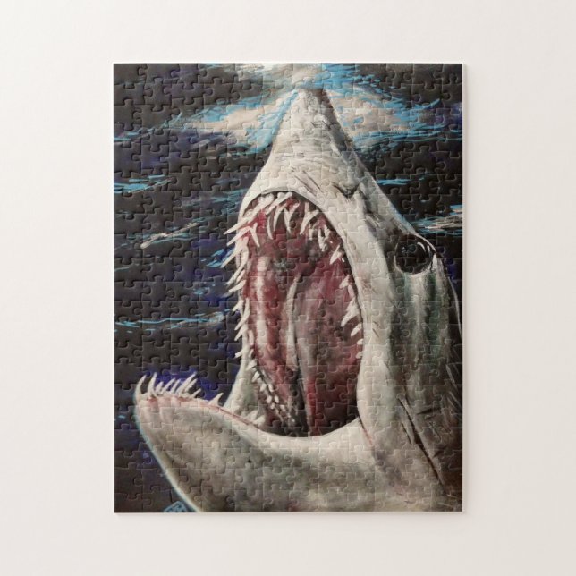 Puzzle de peinture de requin Mako (Vertical)