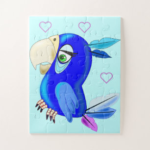 Puzzle de perroquet bleu