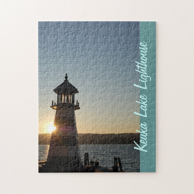 Puzzle de phare de lac Keuka (Vertical)