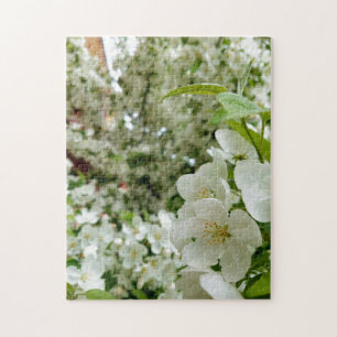 Puzzle de photo créative de fleurs blanches
